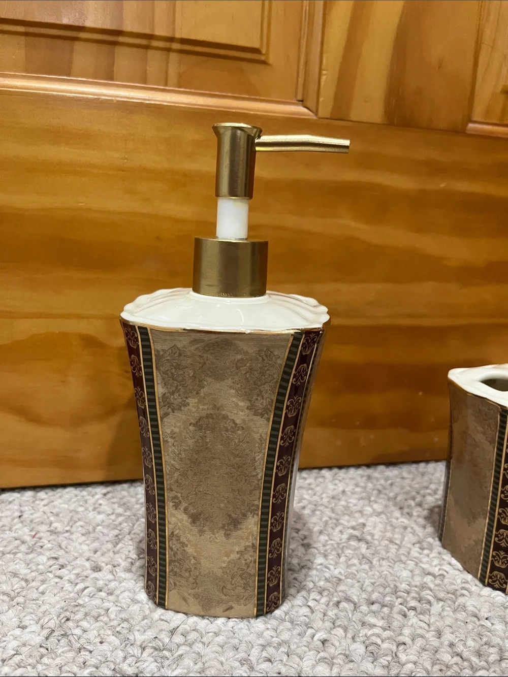 Bathroom Toothbrush Holder & Soap/Lotion Dispenser